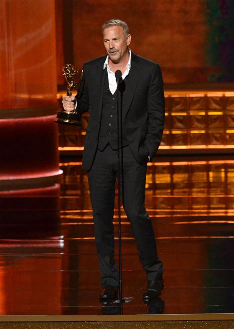 Kevin Costner in BOSS Selection at the #EmmyAwards 2012 receiving the ...