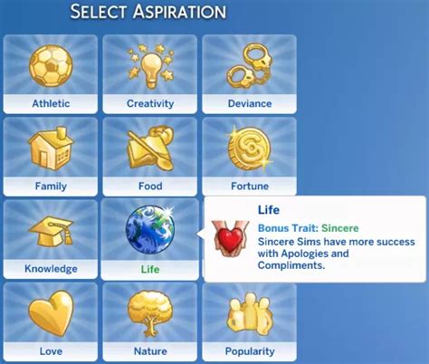 Living Life Aspiration (Custom Aspiration) - The Sims 4 Catalog Mods ...