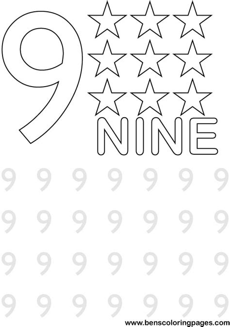 Coloring Pages For Numbers 1 9 Coloring Pages