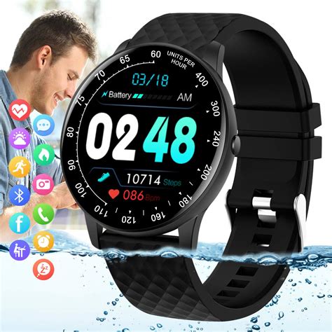 Peakfun Smart Watch,Fitness Tracker Watch with Heart Rate Blood ...