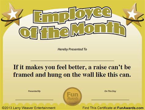 Funny Award Certificate Template