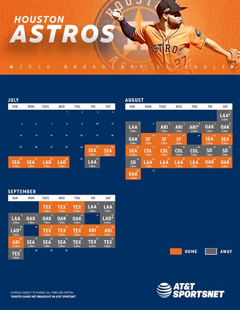 Houston Astros Schedule Printable