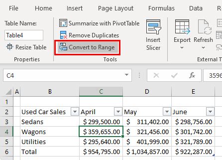 How to Remove a Table (Table Formatting) in Excel - Automate Excel