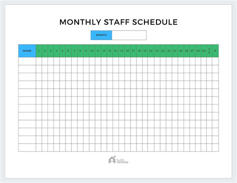 Free monthly work schedule template SHEETS - assesub