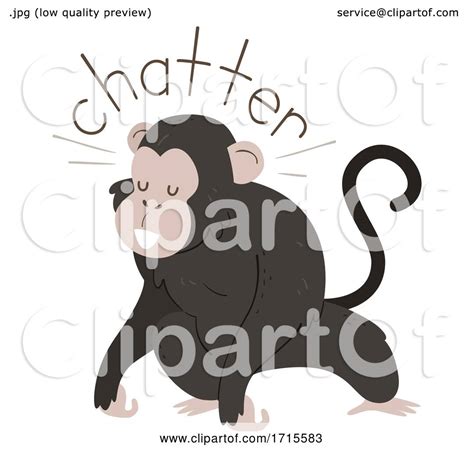 Monkey Onomatopoeia Sound Chatter Illustration by BNP Design Studio ...