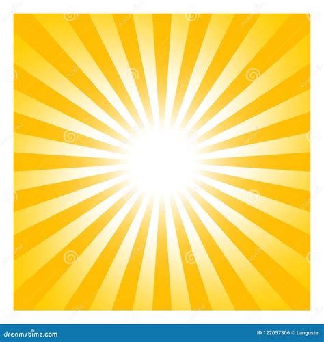 Sun or Sunshine Symbol with Beams As Vector on a Isolated Background ...