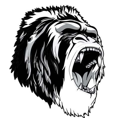 Gorilla clipart roaring, Gorilla roaring Transparent FREE for download ...