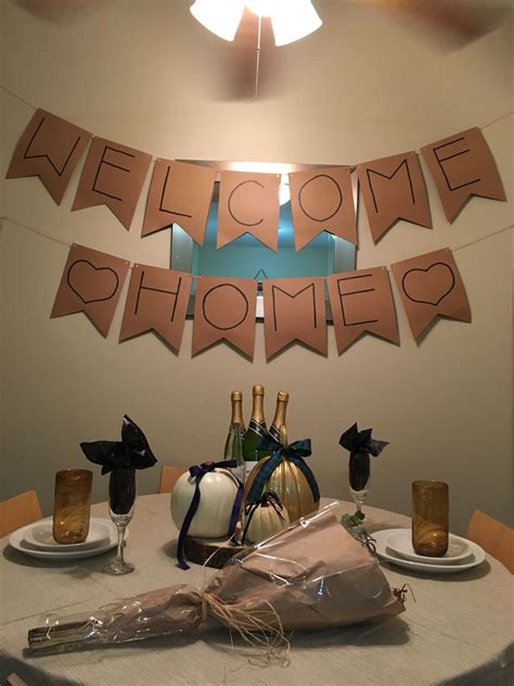 Welcome home banner. DIY. Husband. Long distance. | Welcome home ...