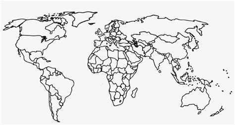 Png File Size - World Map Empty Countries - 1024x496 PNG Download - PNGkit