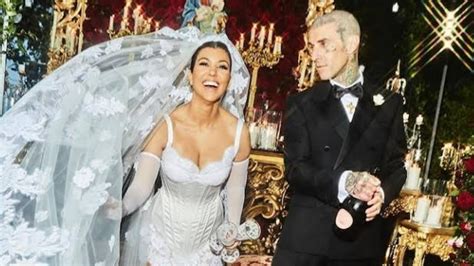 Congratulations: Kourtney Kardashian and Travis Barker get married in ...