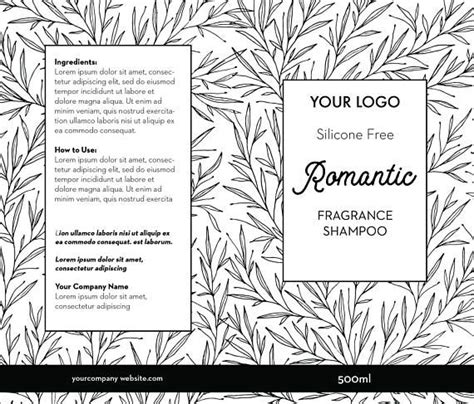 Shampoo Label Cosmetic Label Template Body Wash Label | Etsy | Cosmetic ...