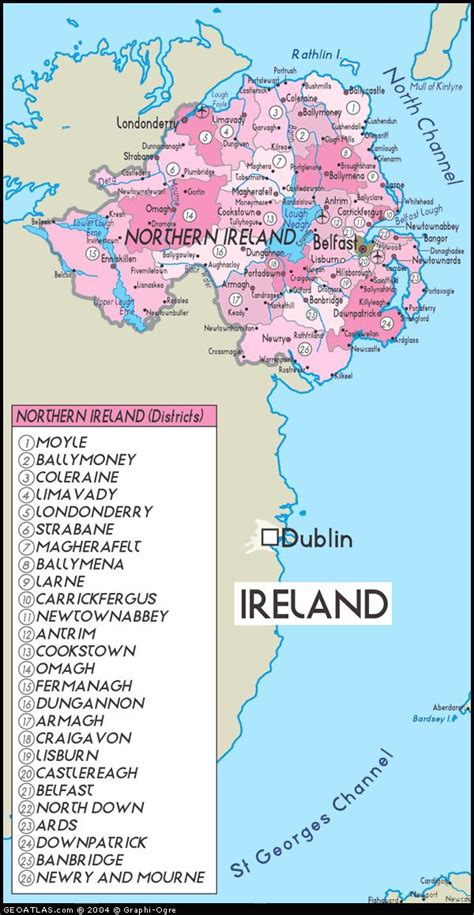 Map of Northern Ireland, Ulster Map | Northern ireland, Ireland map ...