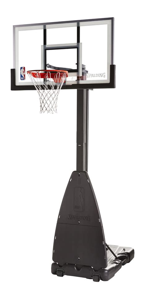 Spalding 54 Inch Glass Pro-Tek Portable Basketball Hoop System ...