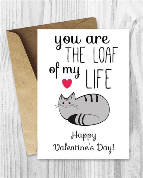 Funny Cat Valentines Day Cards - Vector Illustration Valentines Day ...