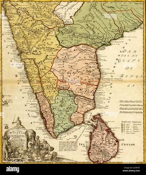 India, Ceylon & The Malabar Coast Stock Photo - Alamy