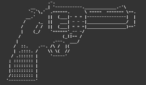 ascii art - gun | Brief02MoodBoard | Pinterest | Tags, Keyboard and Art