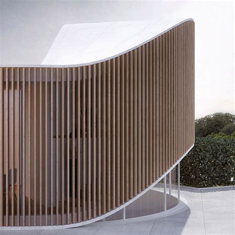 penda crafts curved timber garden house for wood artist in beijing ...