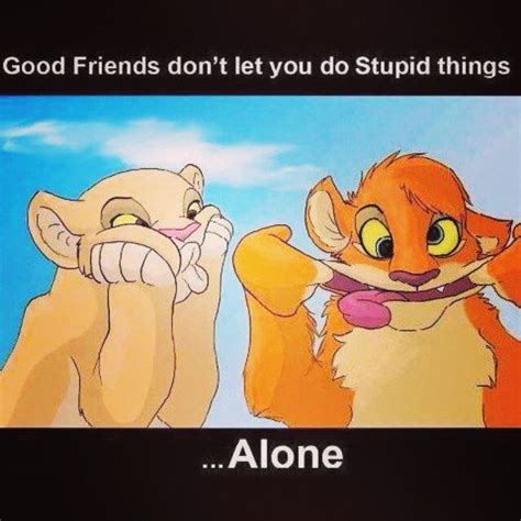 Simba and Nala | I love my friends, Disney quotes, Funny pictures