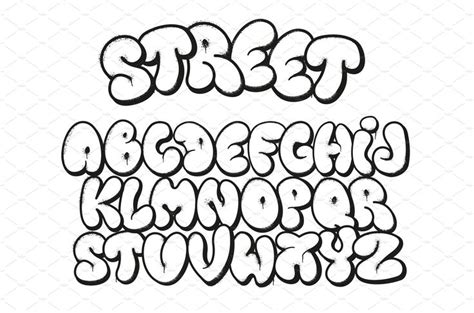 Bubble graffiti font. Inflated | Gaya huruf, Huruf grafiti, Huruf tipografi