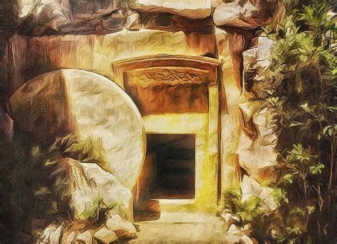 Jesus Empty Tomb Painting