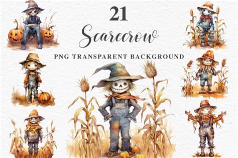 Pumpkin Scarecrow Clipart