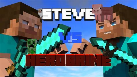 Steve vs Herobrine | Minecraft Animation Cinema 4D - YouTube