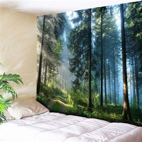 Toile "Forêt Enchantée" - Karma Yoga Shop | Forest tapestry, Bohemian ...