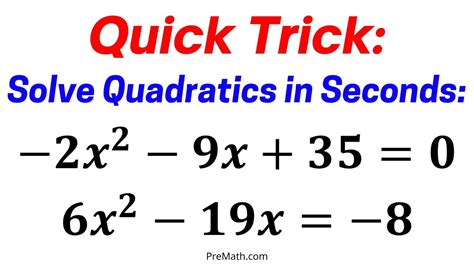 How to Solve Quadratic Equations