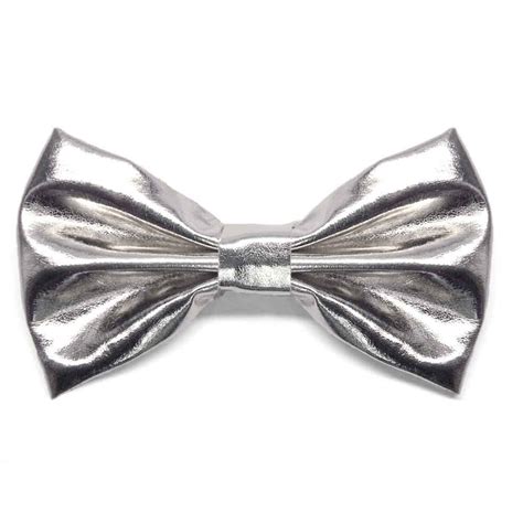 Silver Metallic Bow Tie | Shop at TieMart – TieMart, Inc.