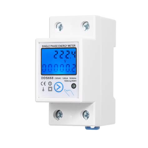 Aideepen Meteran Listrik Digital Din Rail kWh Meter Single Phase 230V ...