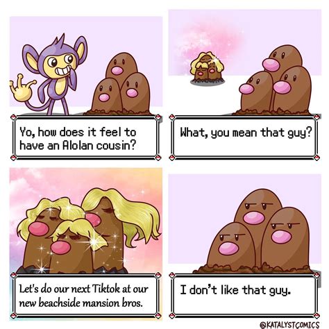 Dugtrio secretly jealous of his successful Alolan cousin : r/pokemon