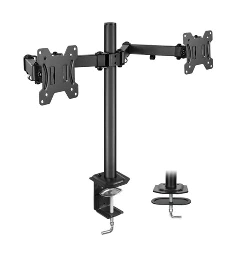 DUAL MONITOR STAND - Double Articulating Arm Monitor Desk Mount ...