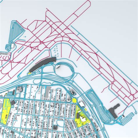 New York LaGuardia LGA Airport Roads and Buildings 3D model | CGTrader