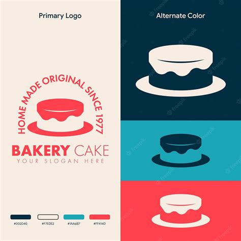 Premium Vector | Minimalist simple cake bakery logo design