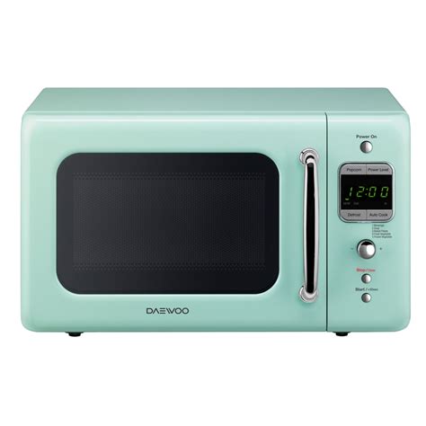 Shop Daewoo Retro 0.7-cu ft 700-Watt Countertop Microwave (Mint Green ...