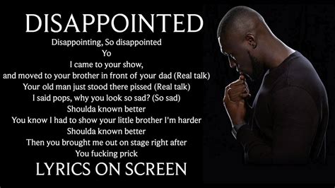 STORMZY - Disappointed (Lyrics on screen) - YouTube