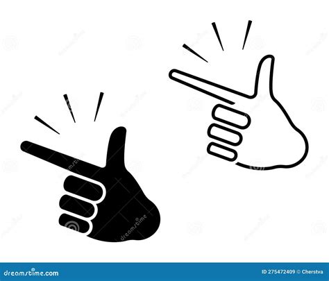 Human Hand Snapping Finger Gesture Icon Vector Illustration Set ...