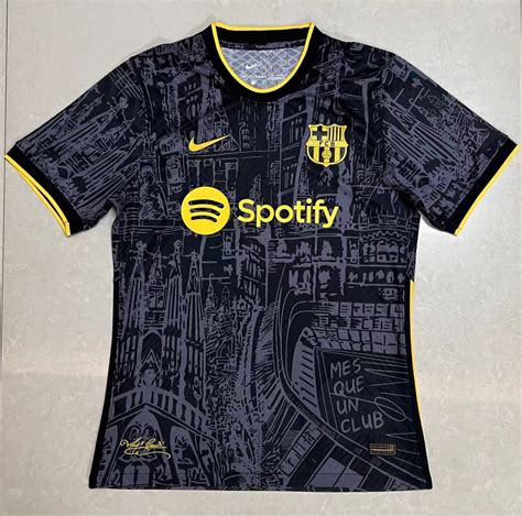 Barcelona Black Concept Jersey Player Edition Price in Bd - BlackBud