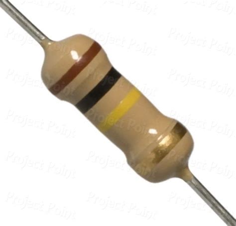 100K Ohm 1W Carbon Film Resistor 5%, CFR, Color Code Resistor, Color ...