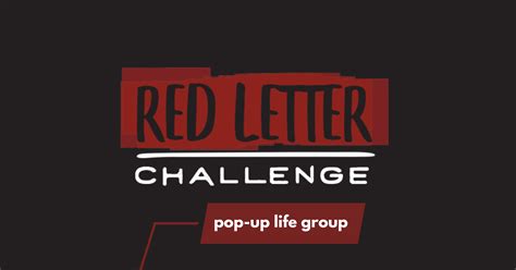 Red Letter Challenge (Pop-Up Life Group) – Kumeu Baptist Church