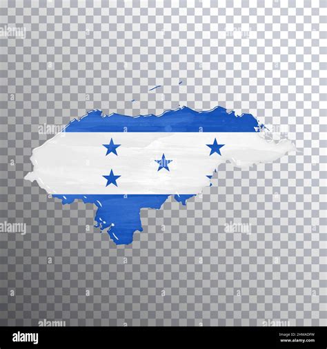 Honduras flag and map, transparent background, Clipping path Stock ...