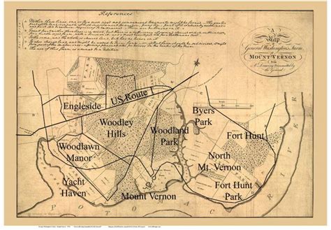 Newly added map of Mount Vernon Plantation in Virginia from 1793 – Old ...