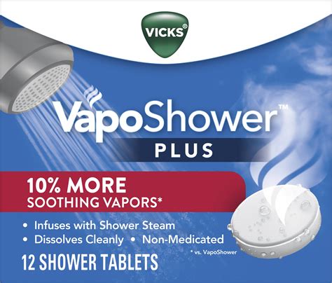 Vicks Vapo Shower Plus Tablets, Non-Medicated Eucalyptus Steamer ...