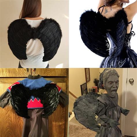 Christmas Black Feather Angel Wings Fancy Costume Accent Little one ...