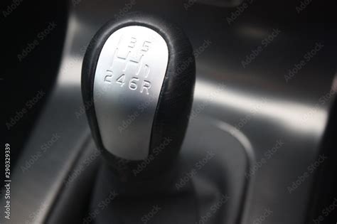 Manual car gear lever, six speed Stock Photo | Adobe Stock