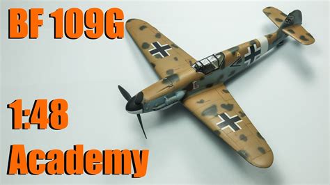 Messerschmitt Bf 109G aircraft desert camouflage (Academy 1:48 scale ...