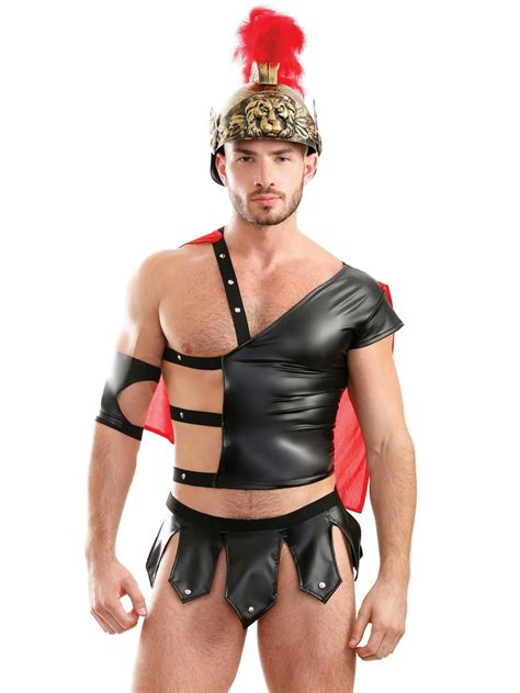 Fantasy Play Black Wet Look Gladiator Maximus Costume in 2021 ...