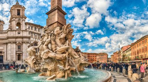 Fountain of the Four Rivers by Gian Lorenzo Bernini, Piazza Navona ...