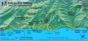 Map Of Napali Coast Kauai, Hawaii - ToursMaps.com