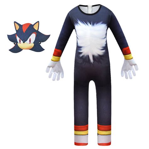 BAMBINI COSPLAY SONIC The Hedgehog Sonic SHADOW TIRAPUGNI Costume ...